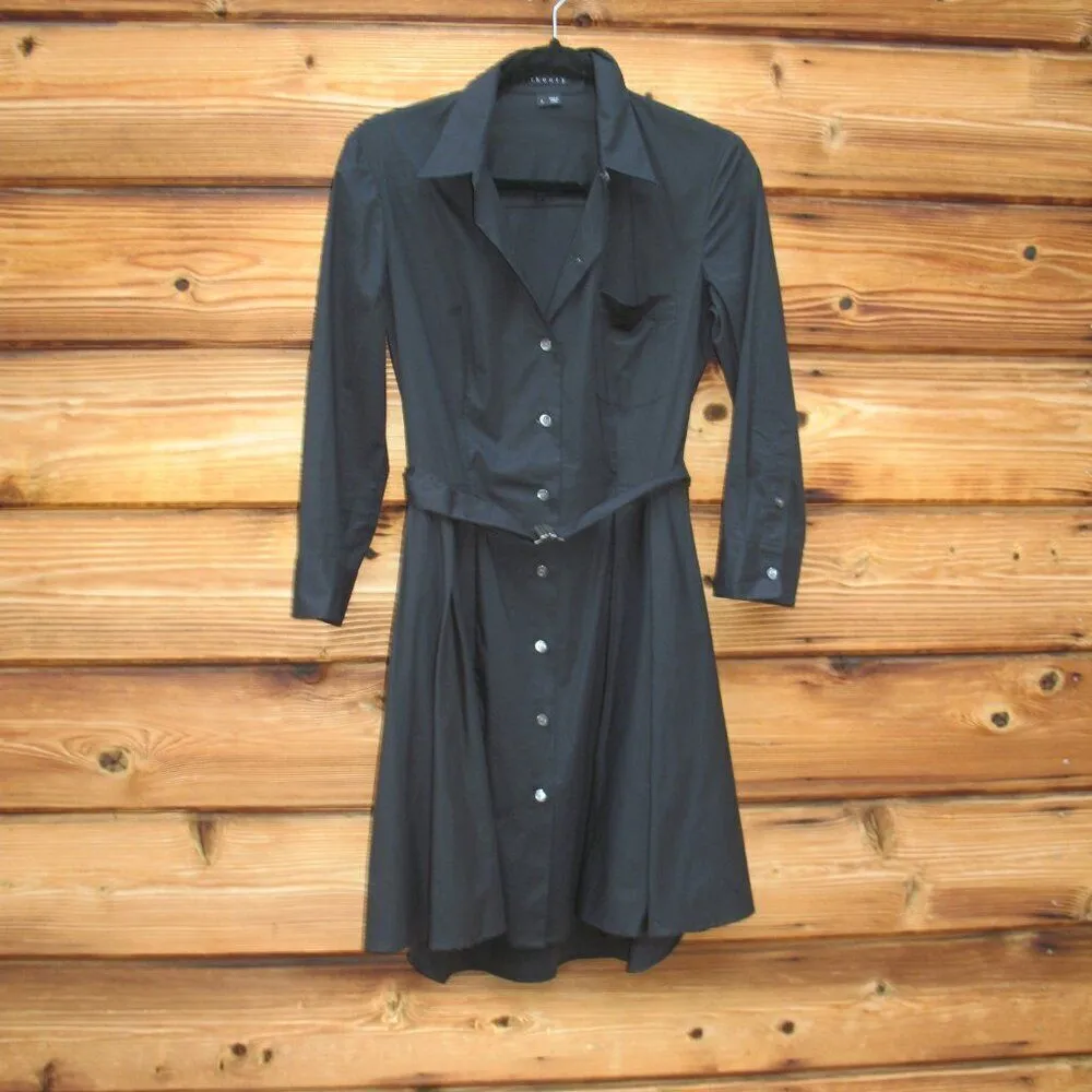 Theory Black Belted Dress - Image 4