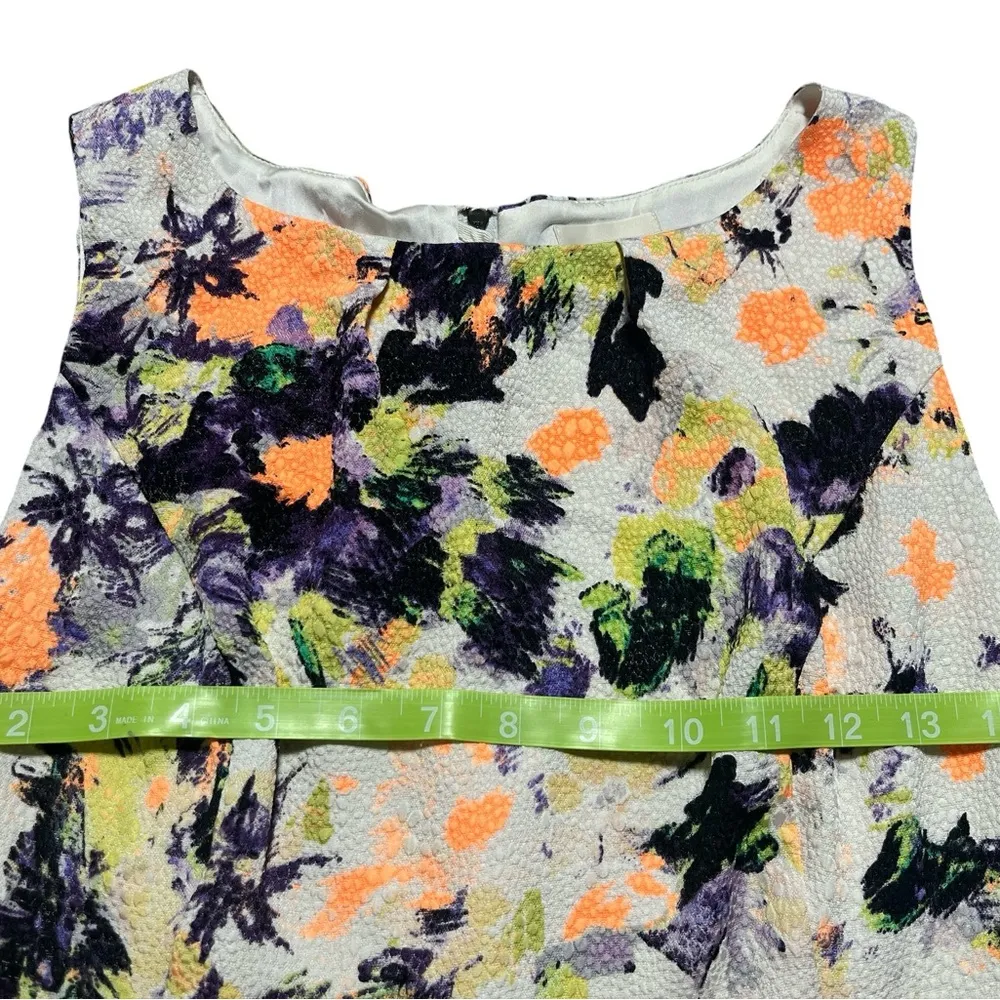 Maeve x Anthropologie Neon Floral Print Fit and Flare Dress Size 10 - Image 3