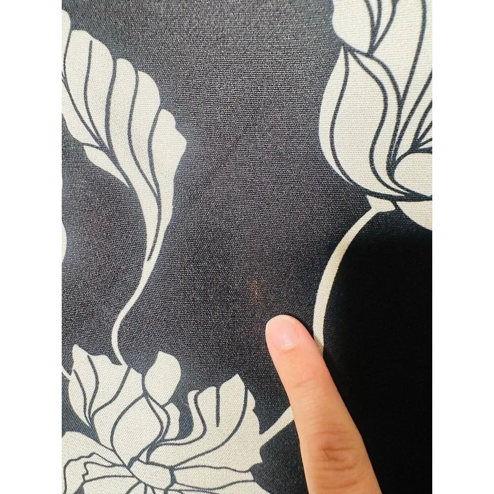 ADAM LIPPES x RTR Women's Black White Floral Twill Vacay Pencil Skirt Size 0 - Image 8