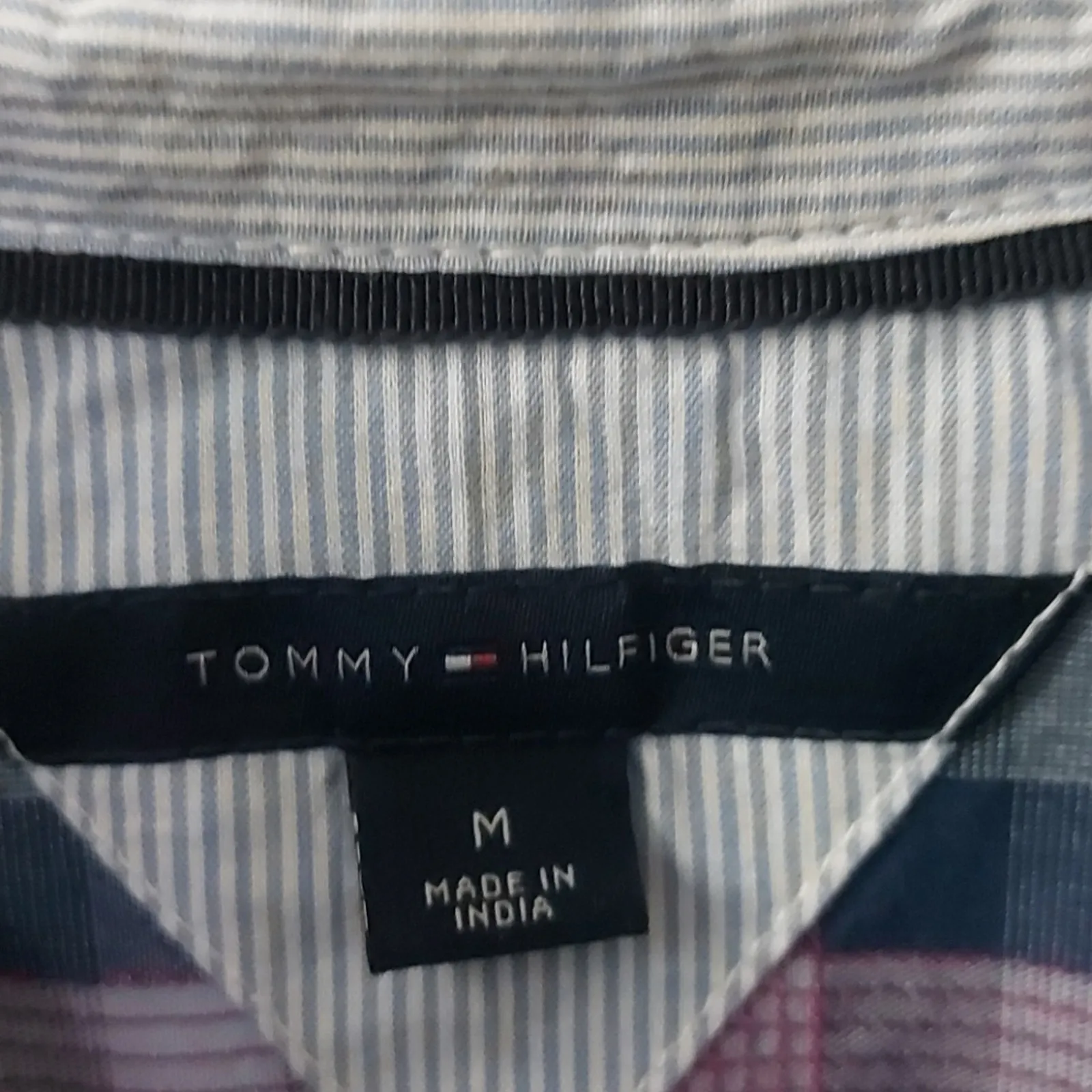 Tommy Hilfiger Plaid Ruffle Front Long Sleeve Top M Academia Classic Preppy Twee - Image 11