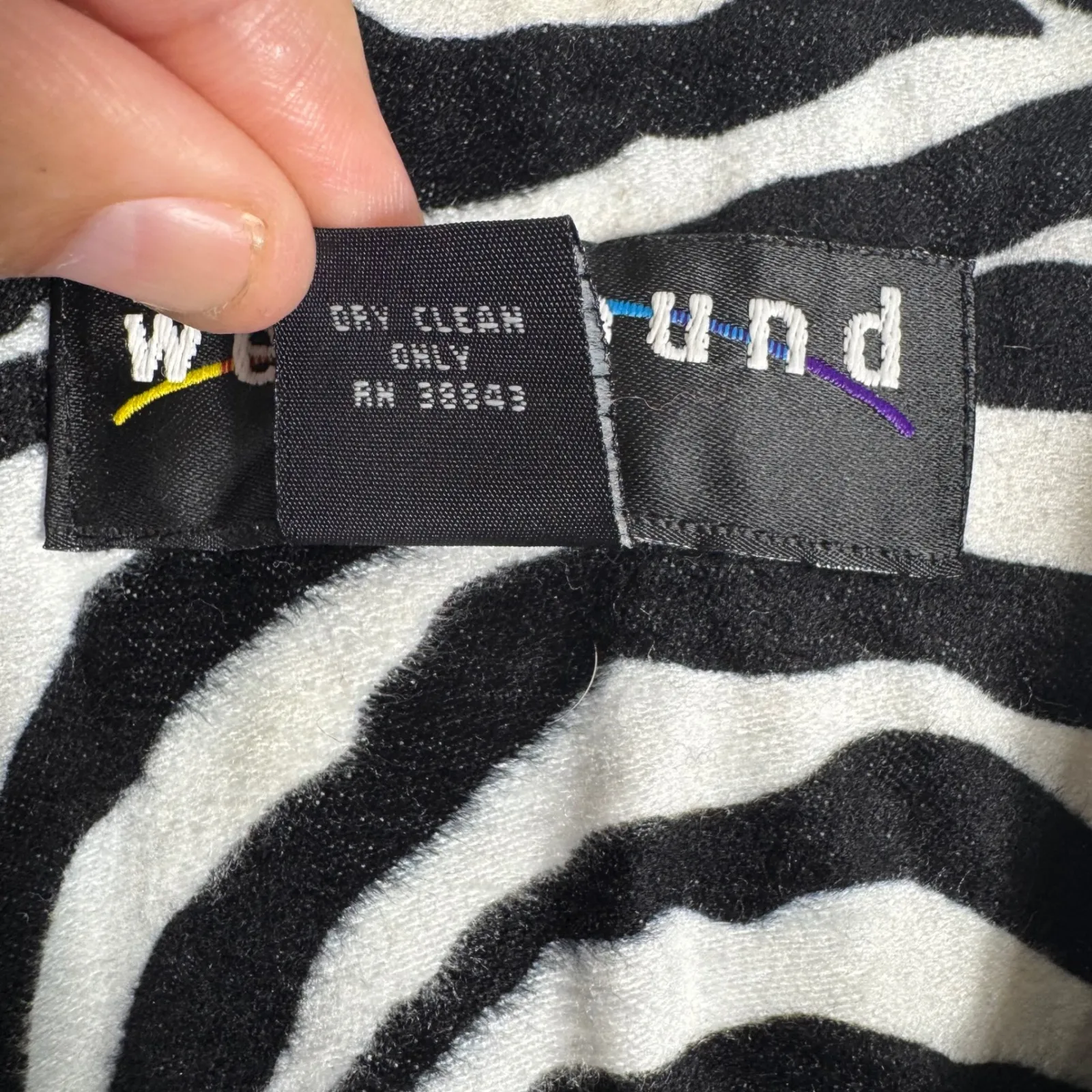 Westbound II Zebra Print Jacket Button Up Career Casual Party Long Sleeve 18W Black - Image 3