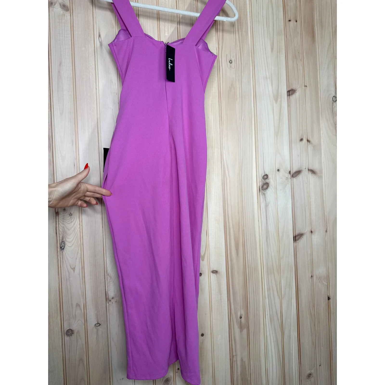 NWT Lulus Always Beautiful Rose Pink Sleeveless Tulip Midi Dress Cocktail Sz XS - Image 6