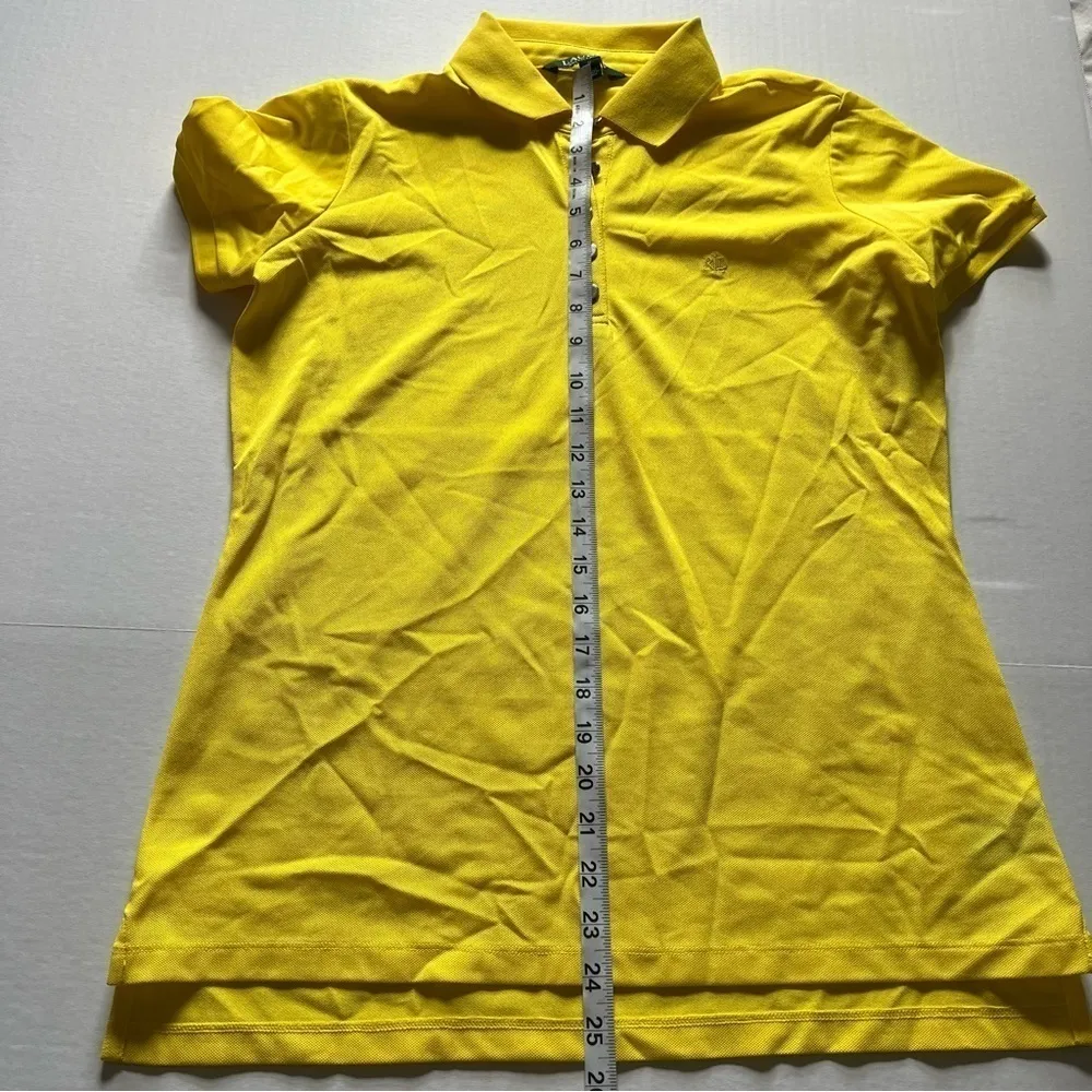 Lauren Ralph Lauren micro mesh polo bright yellow size medium - Image 10
