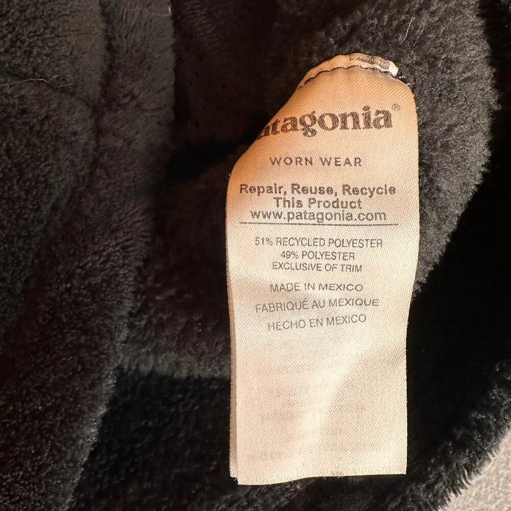 Patagonia Women's Black Retool Smolder Pullover Fleece Size Small - Image 7