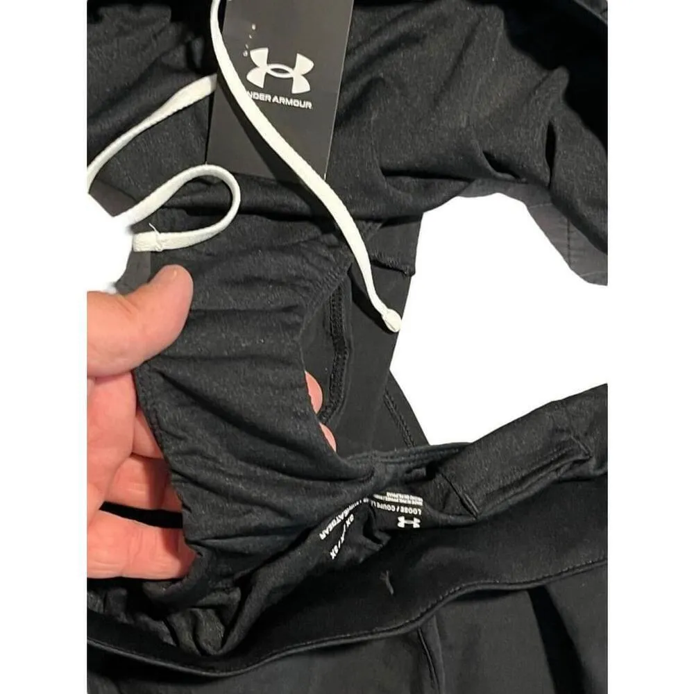 Under Armour Running Shorts Womens Size 3X Black White Lined Drawstring Fly By 2 - Image 5