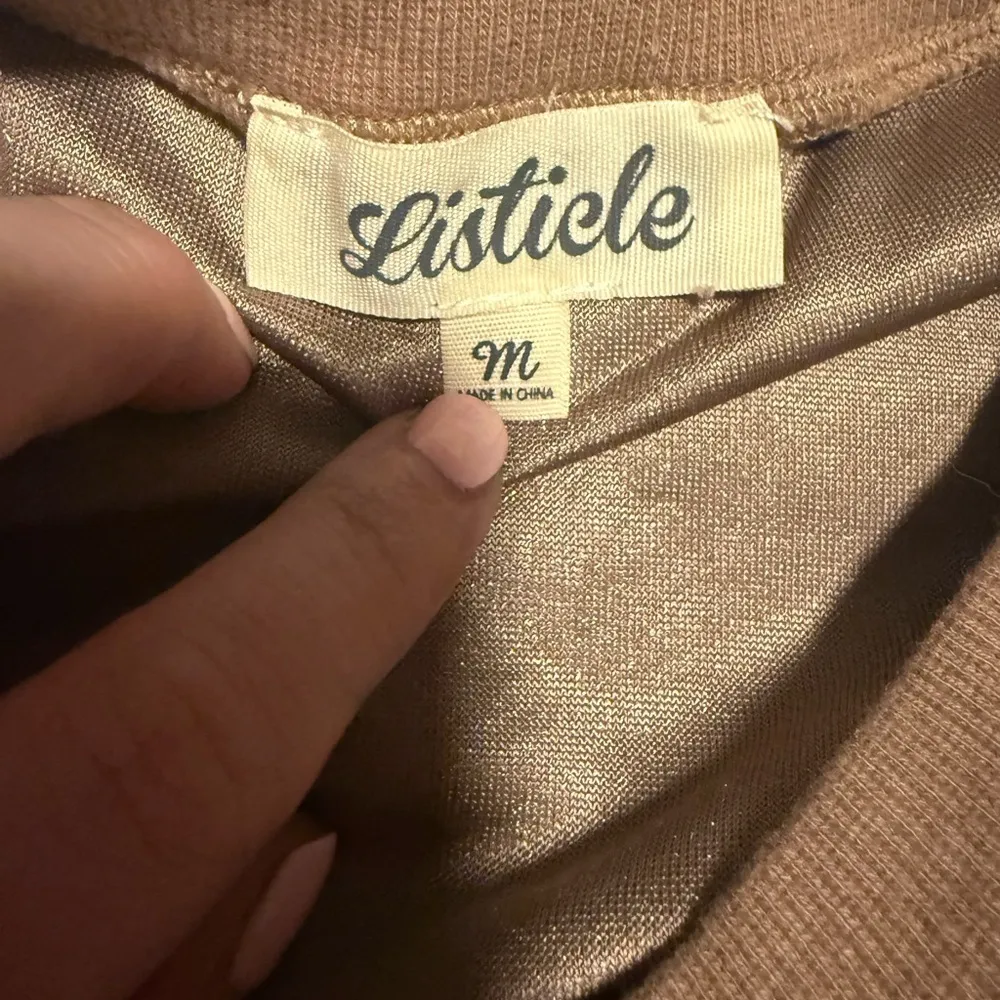 Listicle Brown Long Sleeve Embellished Blouse - Image 7