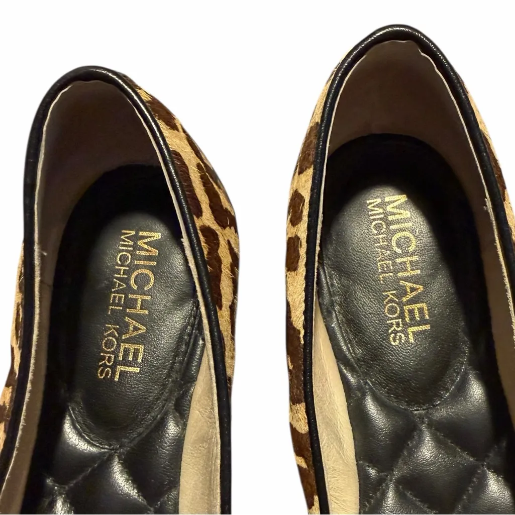 Michael Kors Leopard Pointed Loafer Ballet Flats Size 7.5 Cheetah ponyhair - Image 4