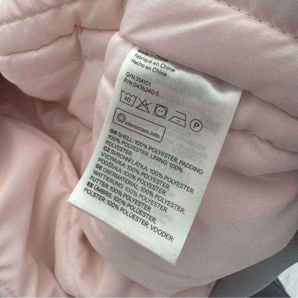 H&M Light Gray Oversized Puffer Bomber Jacket - Image 6