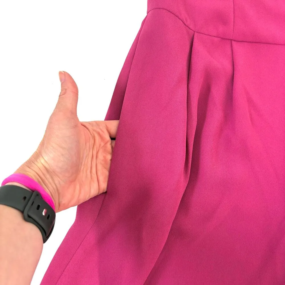 Gal Meets Glam Meredith Crepe Off Shoulder Jumpsuit Magenta Pink 6 - Image 5