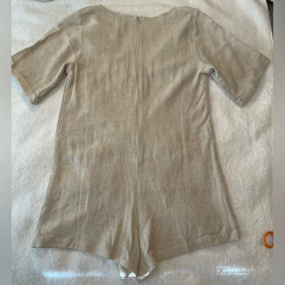 NWT  “Zara” Linen Blend 1pc Romper Sz 2 - Image 11