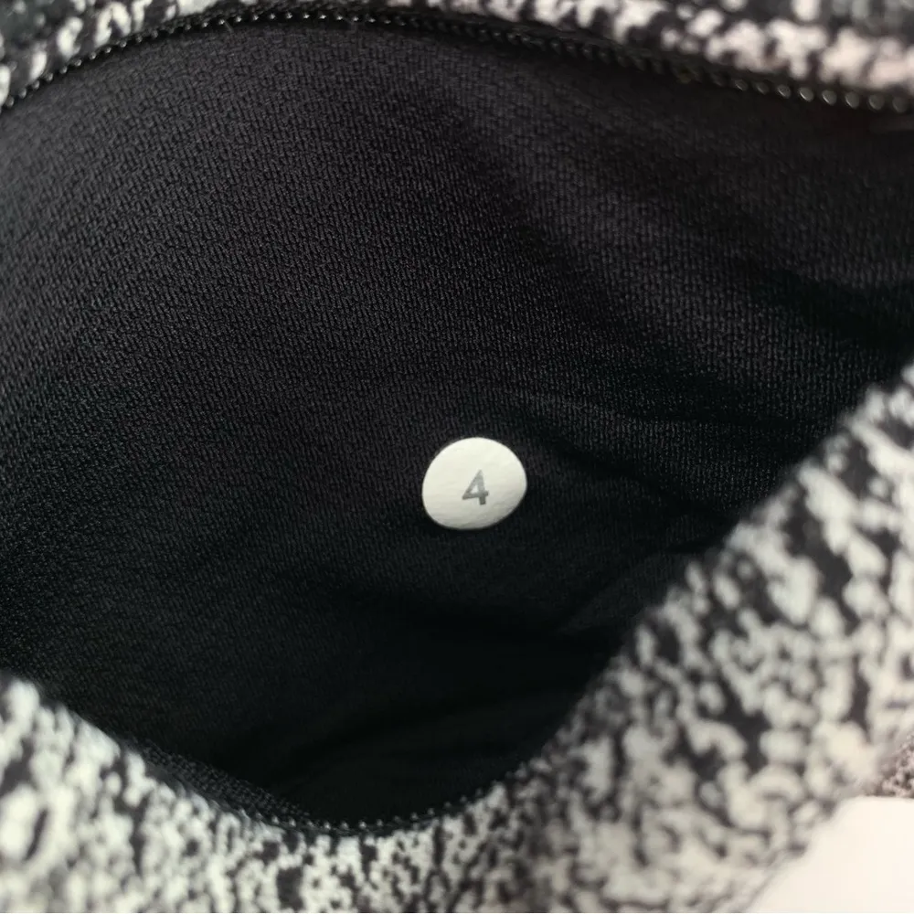 LULULEMON Rush Hour 1/2 Zip Running Luon Spray Jacquard White Black 4 - Image 7