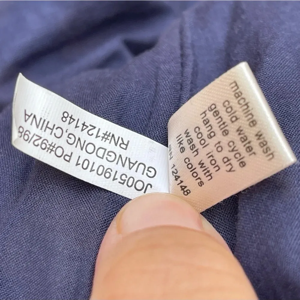 Pink Chicken New York Women's Dress in Navy mustard size medium Blue - Image 9