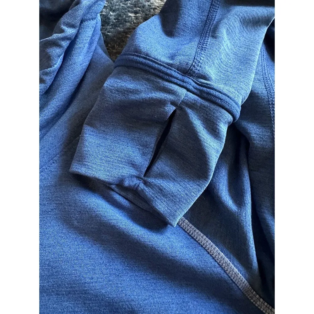 Nike Sprint Fleece Women Small Blue Running Top Long Sleeve High Neck Thumbholes - Image 7