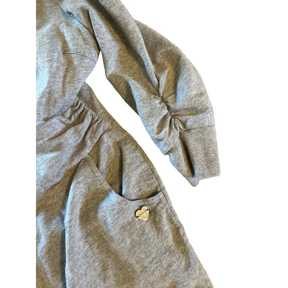 3/4 Sleeve Gray Full Zip Sweatshirt dress size L - Image 5