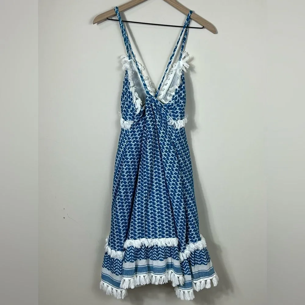 DODO BAR OR Dalal Dress Babydoll Halter Mini Finge Y2K Size Medium Large White - Image 6