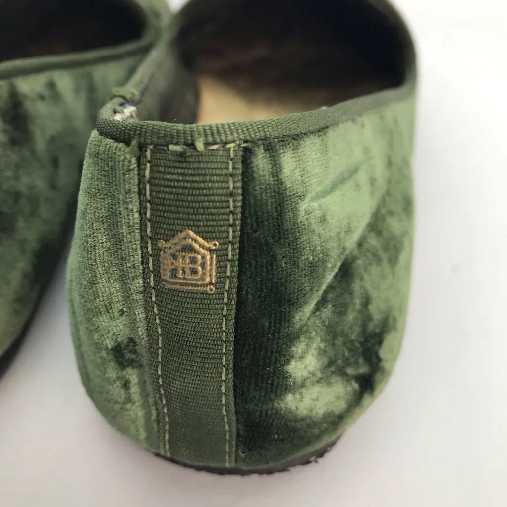 Birdies Women's The Heron Green Plush Velvet Loafers Flats Shoes Size 6 - Image 10