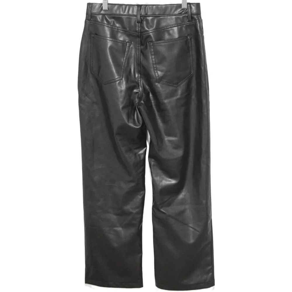 Abercrombie & Fitch Curve Love The '90s Relaxed High Rise Black Pants Size 29 8 - Image 3