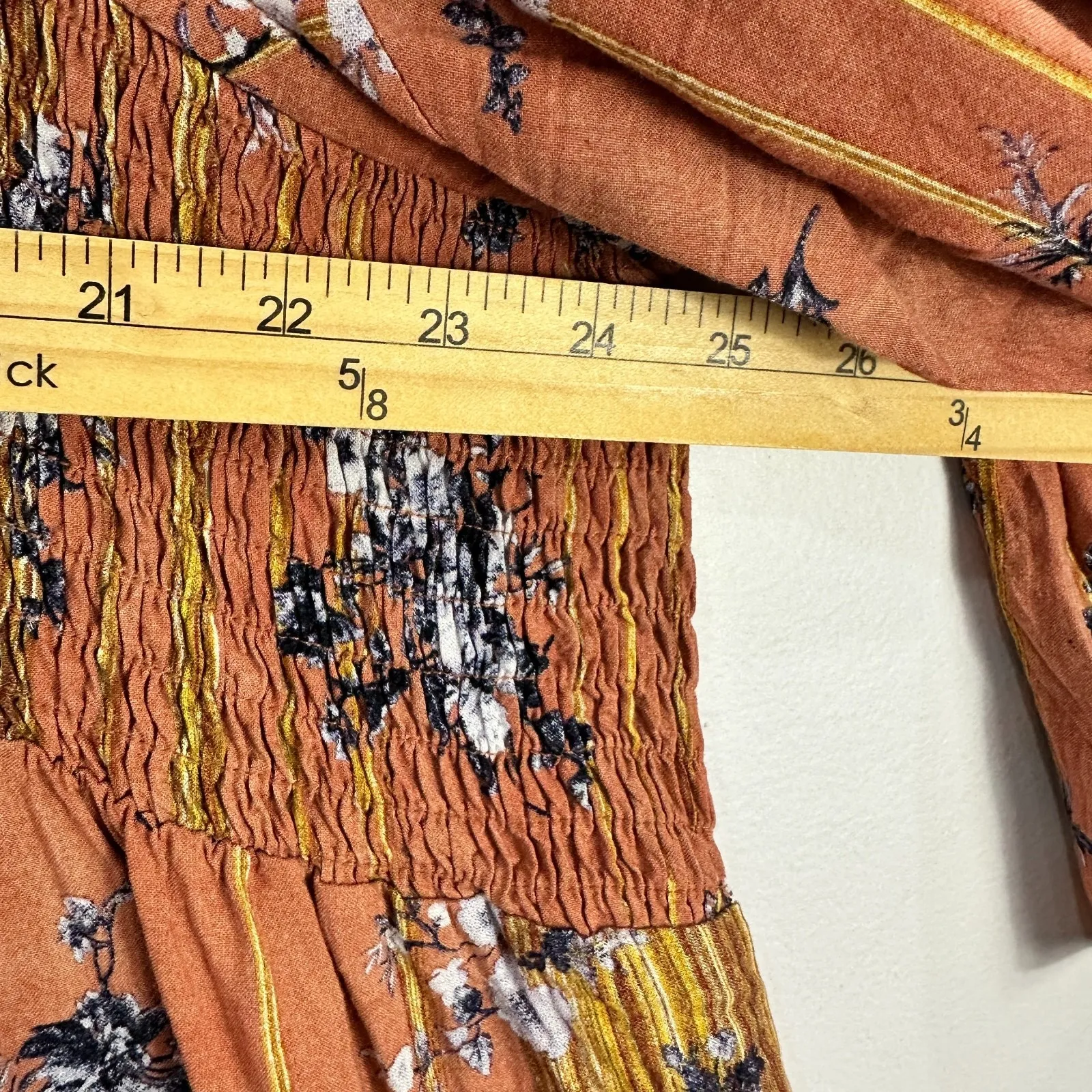 Suzanne Betro Womens Top 3X Floral‎ 3/4 Bell Sleeve Flowy Boho Cottage Peasant - Image 5