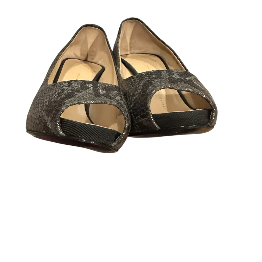 Giuseppe Zanotti Snakeskin Grat Chrome Open Peep Toe Heels Shoes 38 - Image 7