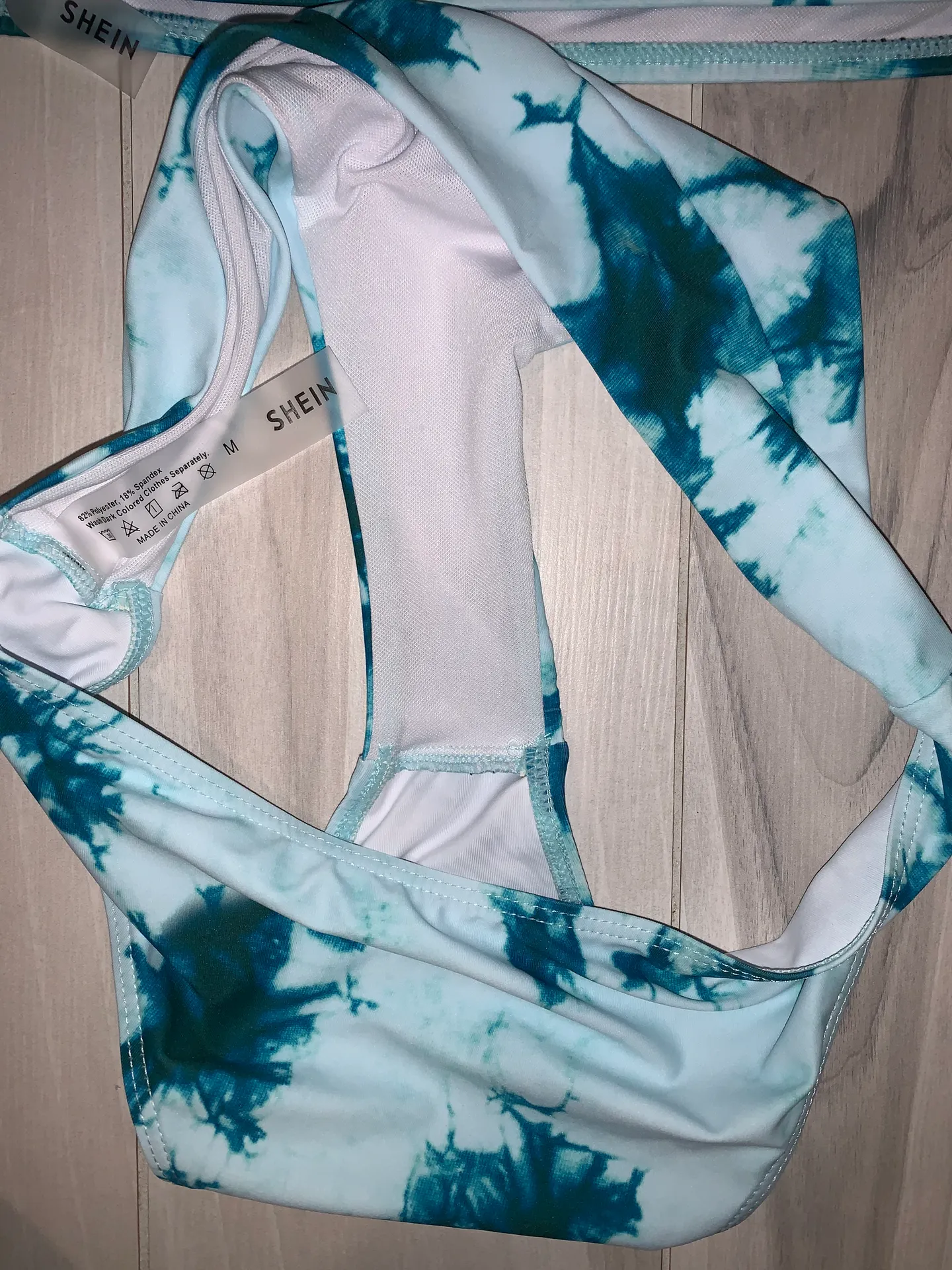 SheIn Blue Tie Dye Bikini Set - Image 5