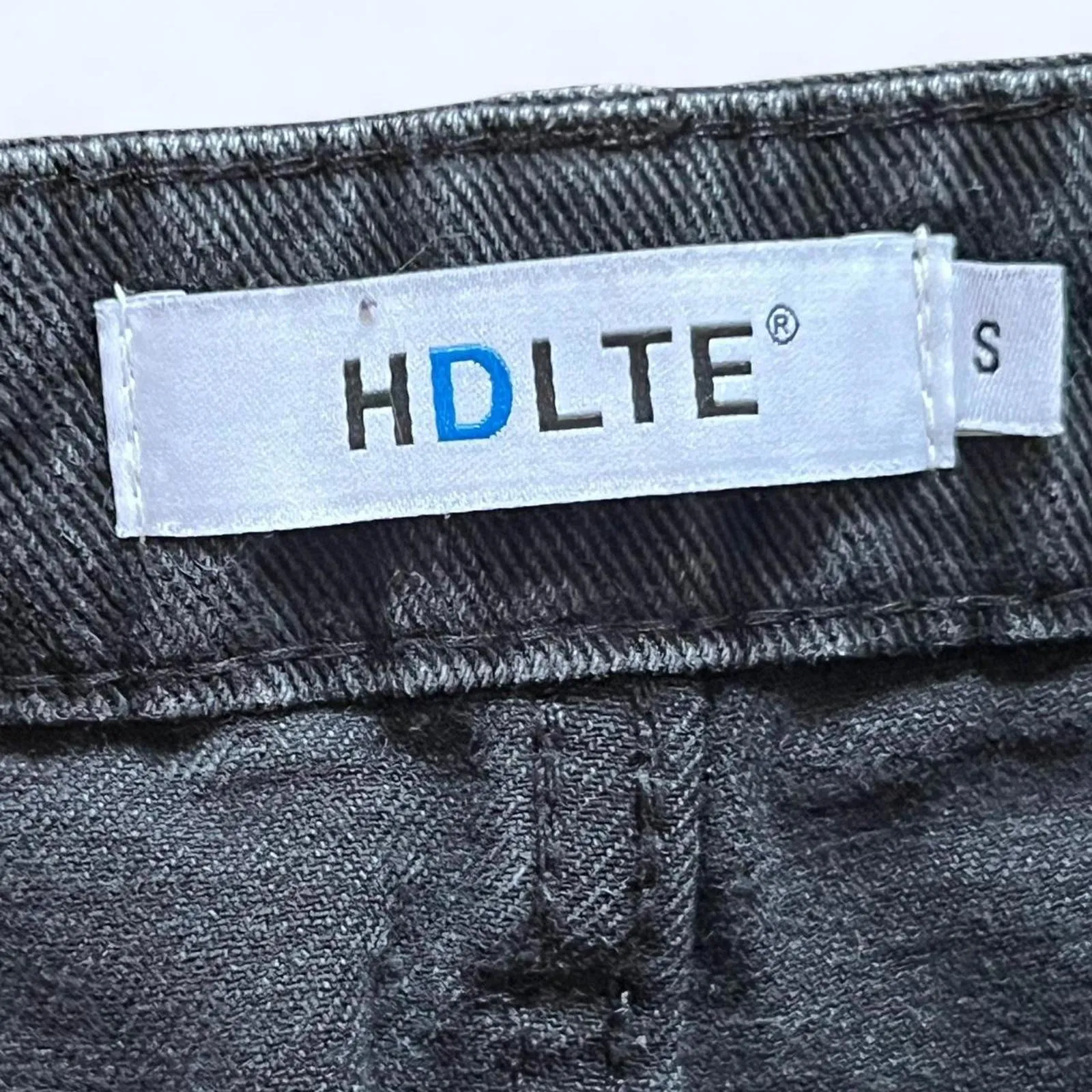 HDLTE black super soft denim wide leg jeans Size S - 26 inch waist - Image 2
