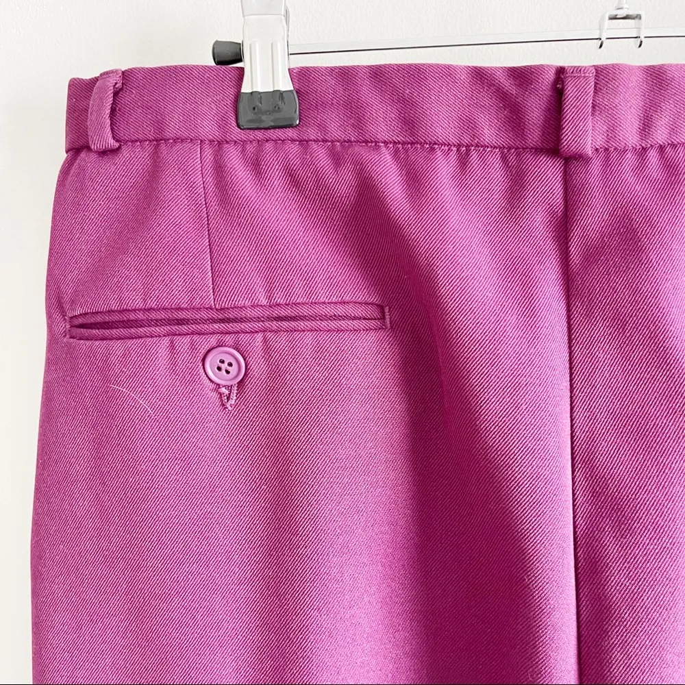 LORD ISAACS | Vintage Raspberry High Waisted Pleated Dress Pants Sz M Size M - Image 7