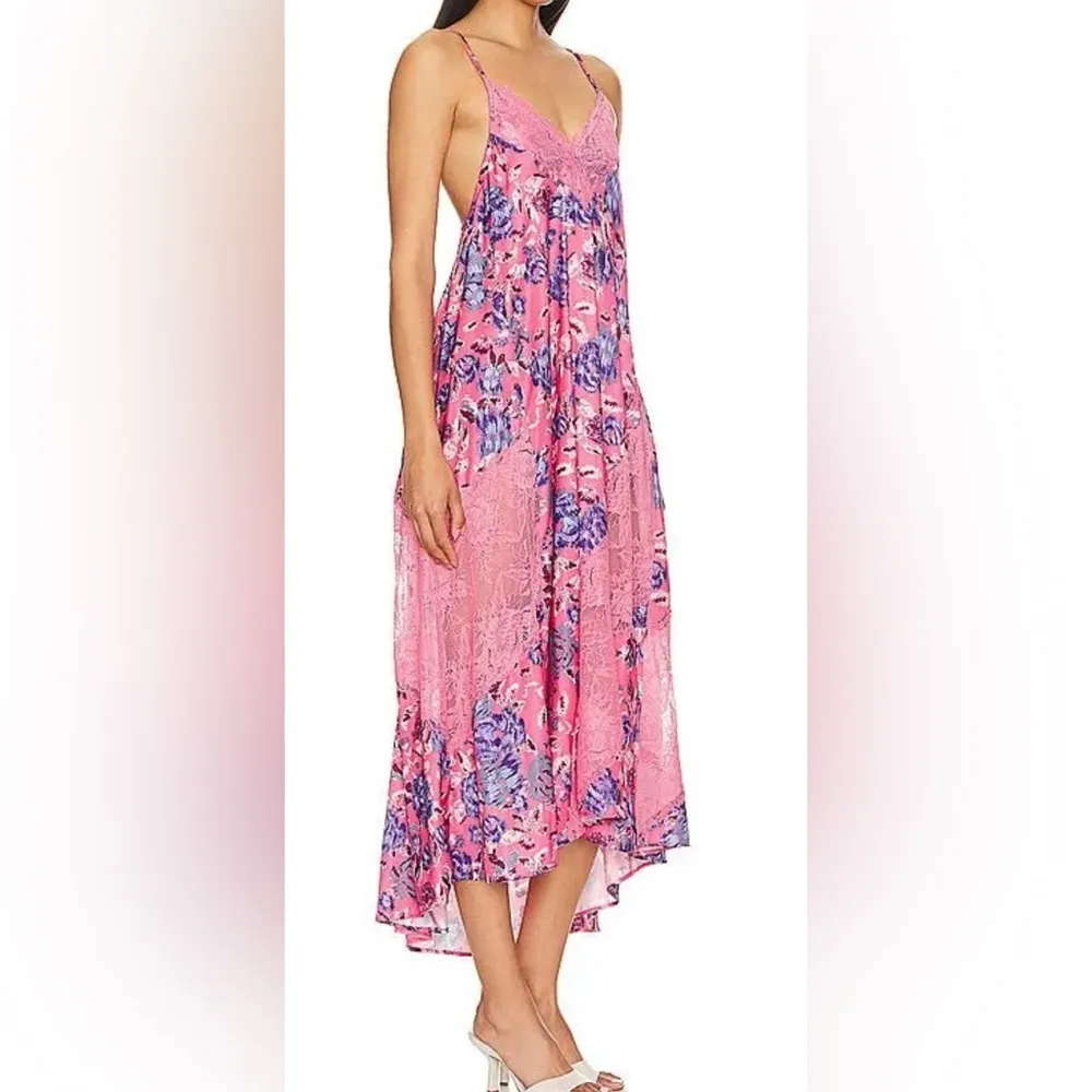Free People First Date Printed Maxi Slip - Image 3