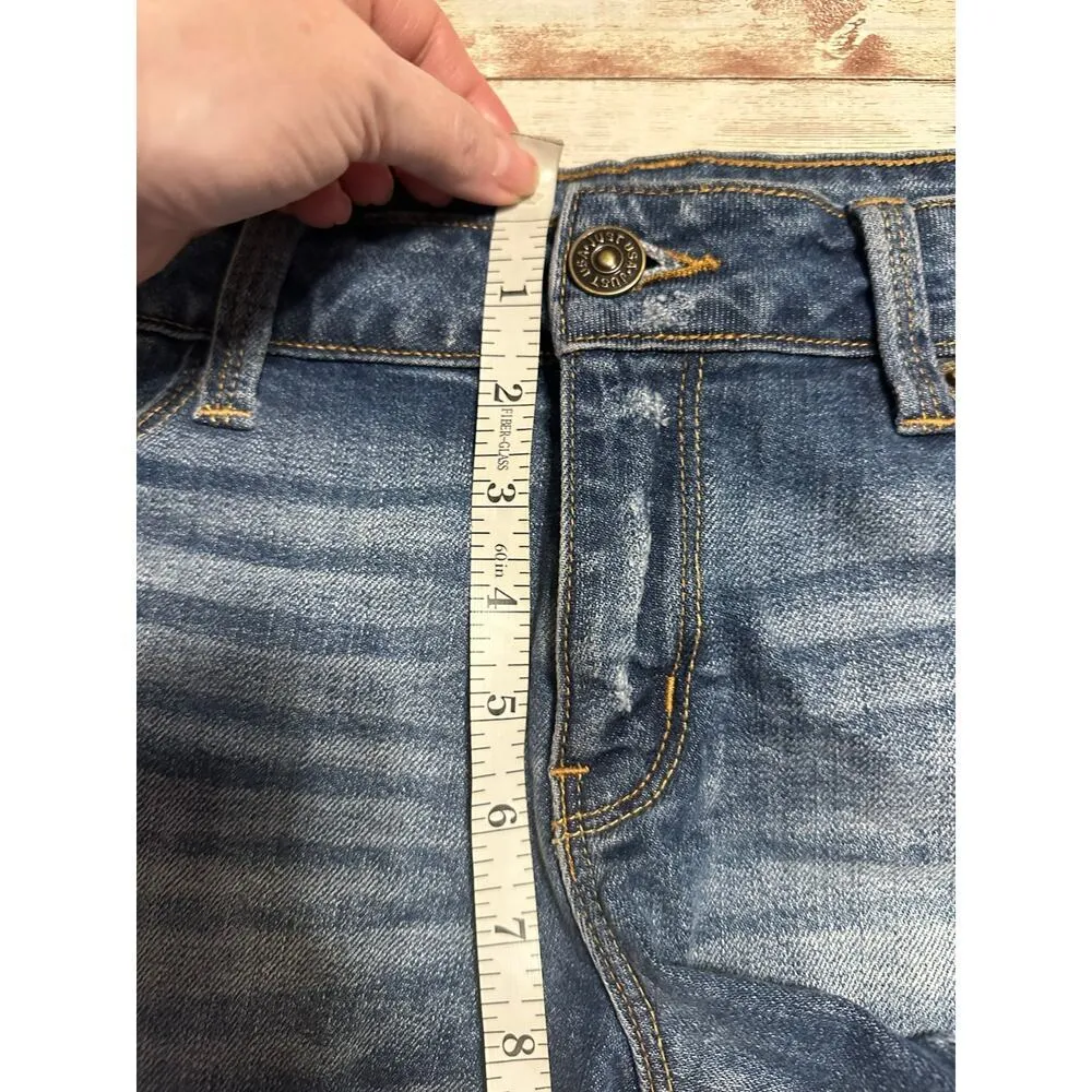 Just USA Denim Cut Off Shorts Women's Size Large Jean Jorts Frayed Distressed - Image 5