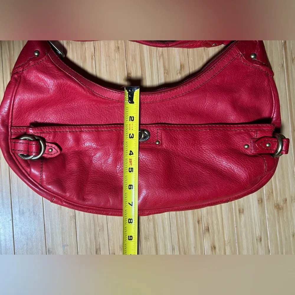 Y2K Vintage Marc Jacobs Red Leather Shoulder Bag - Image 15