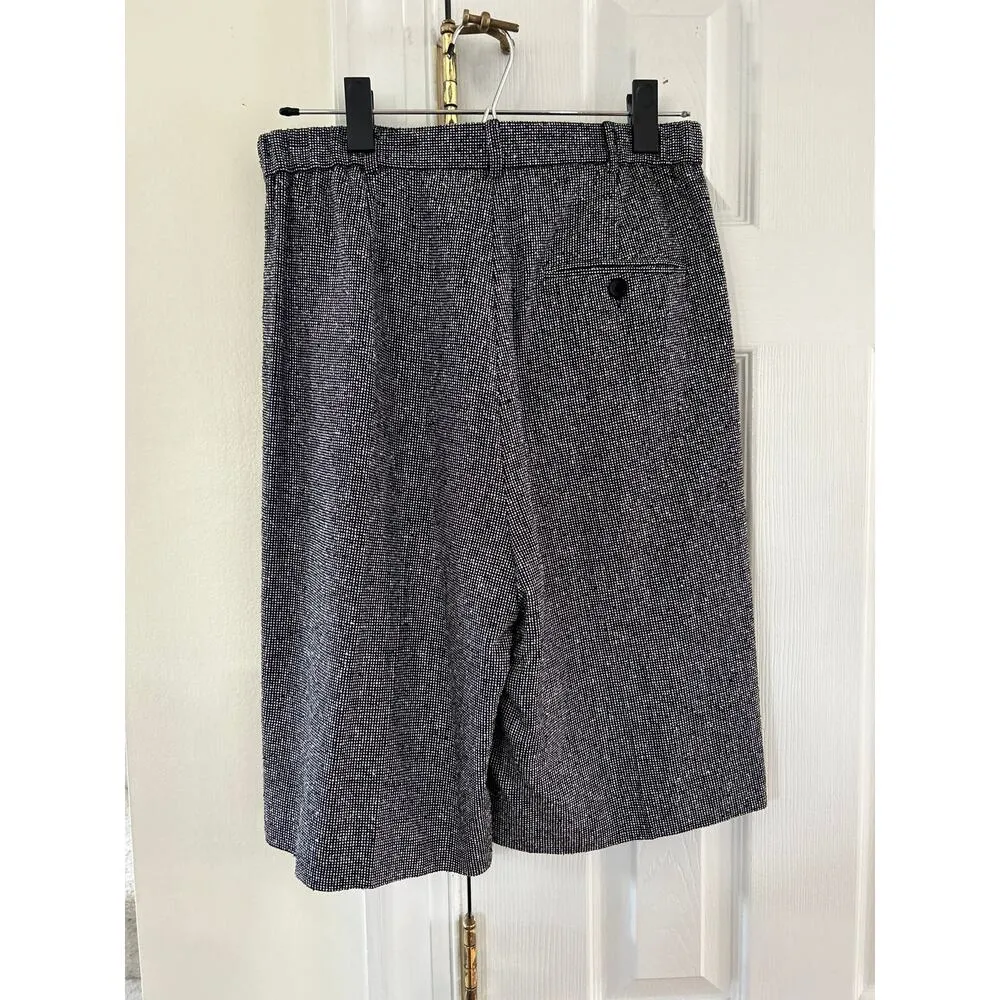 Vintage Ann May Black & White Micro Dot Silk Skirt Short Top Set Old Money - Image 4