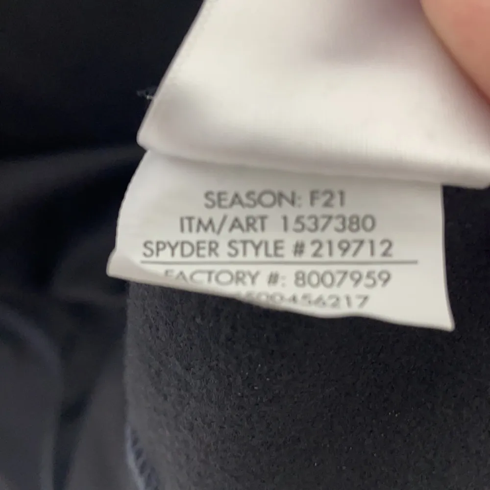 Spyder Black Quarter Zip Baselayer Pullover Small - Image 9