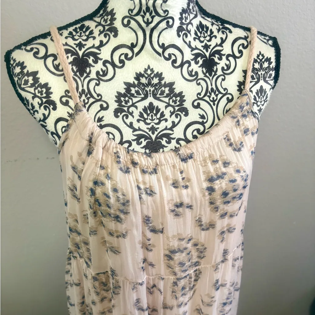 ELENA BALDI Silk Floral Print Maxi Dress Pink Size L - Image 3