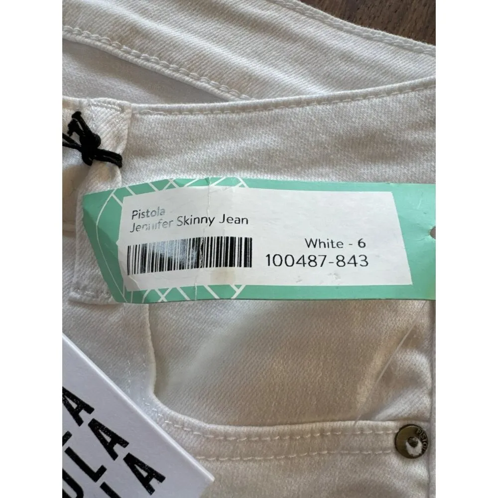 Pistola Jennifer Skinny Jeans White Size 6 Stitch Fix Stretch Ankle 28 NWT - Image 2