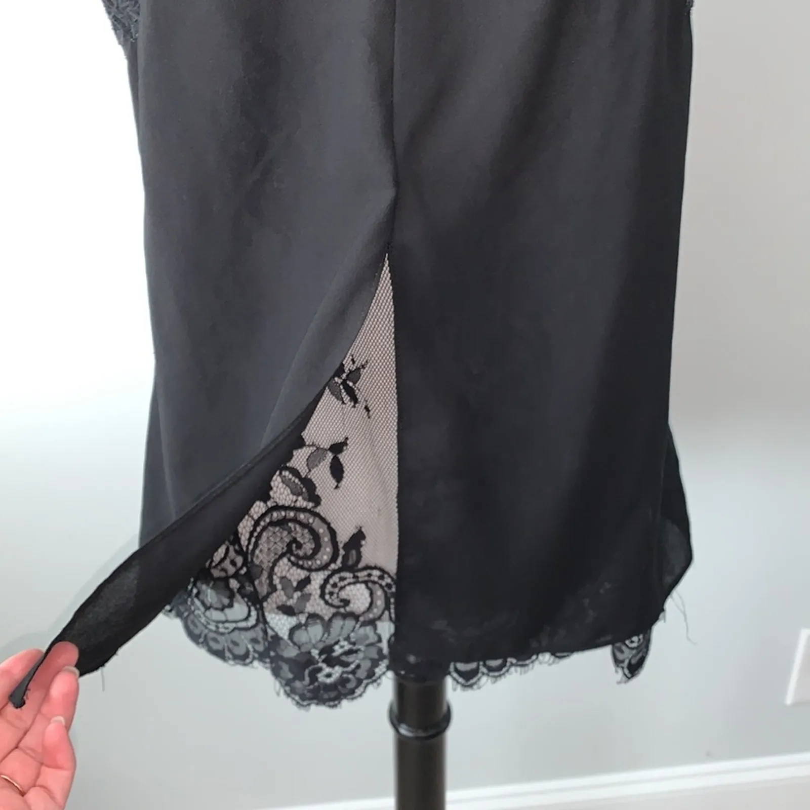 Brixon Ivy Arachna Black Lace Detail Sleeveless Blouse Sz M - Image 8