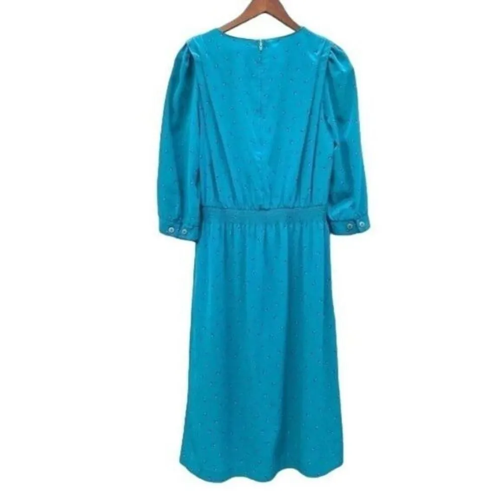 Vintage Karen Stevens Midi Secretary Dress Grannycore Size 14 - Image 7