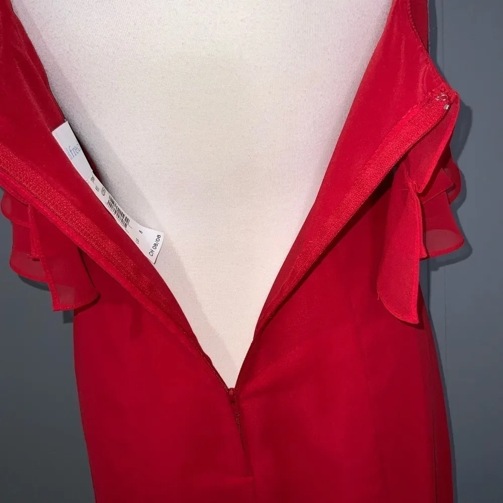 Alfred Angelo Cherry Red Sleeveless Cocktail Homecoming Formal Prom Dress 8 NWT - Image 11