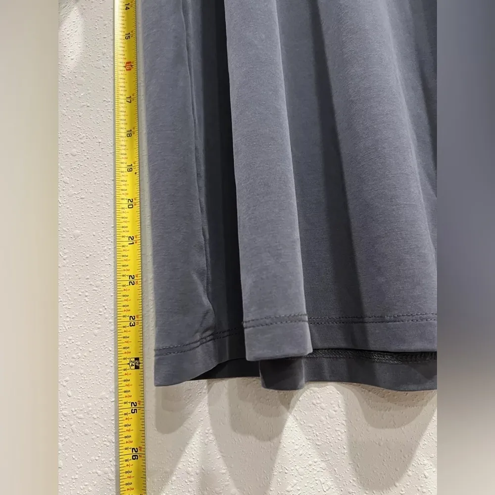 Women's XXS Sandwashed Gray Mock Neck Tank Jersey Dress - Image 4
