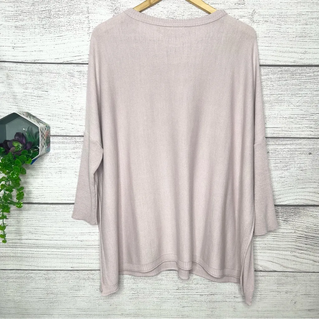 Mersea Catalina Oversized Crew Neck Sweater In Light Pink Dusty Rose One Size Size undefined - Image 12