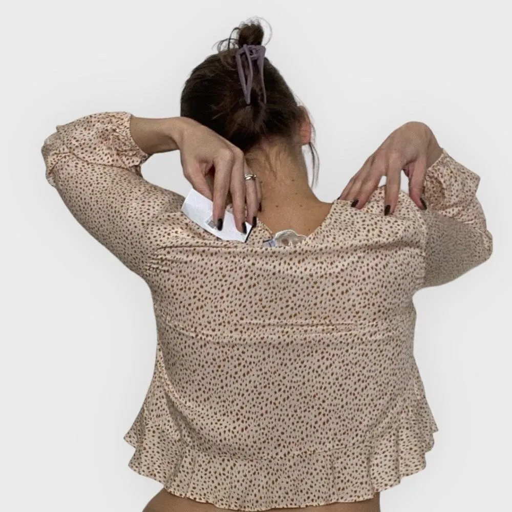 Sadie & Sage Top Ruffle Tie Front NEW Festival Sexy - Image 5