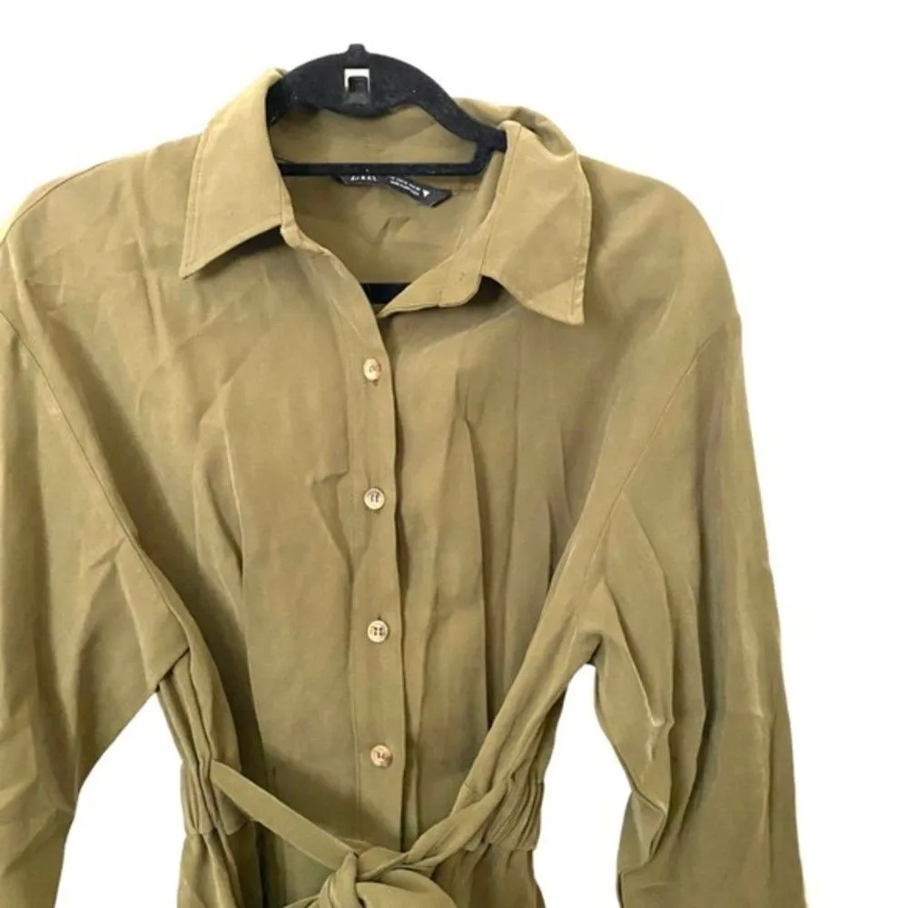 ZARA‎ Belted Mini Dress Sz M - Image 2