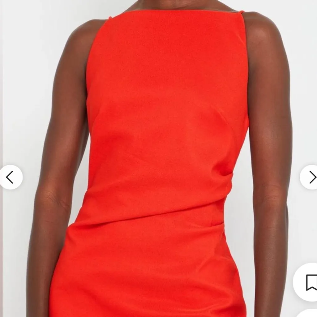 O.P.T. Rue Red High Neck Midi Dress Size Large from Few Moda - Image 2