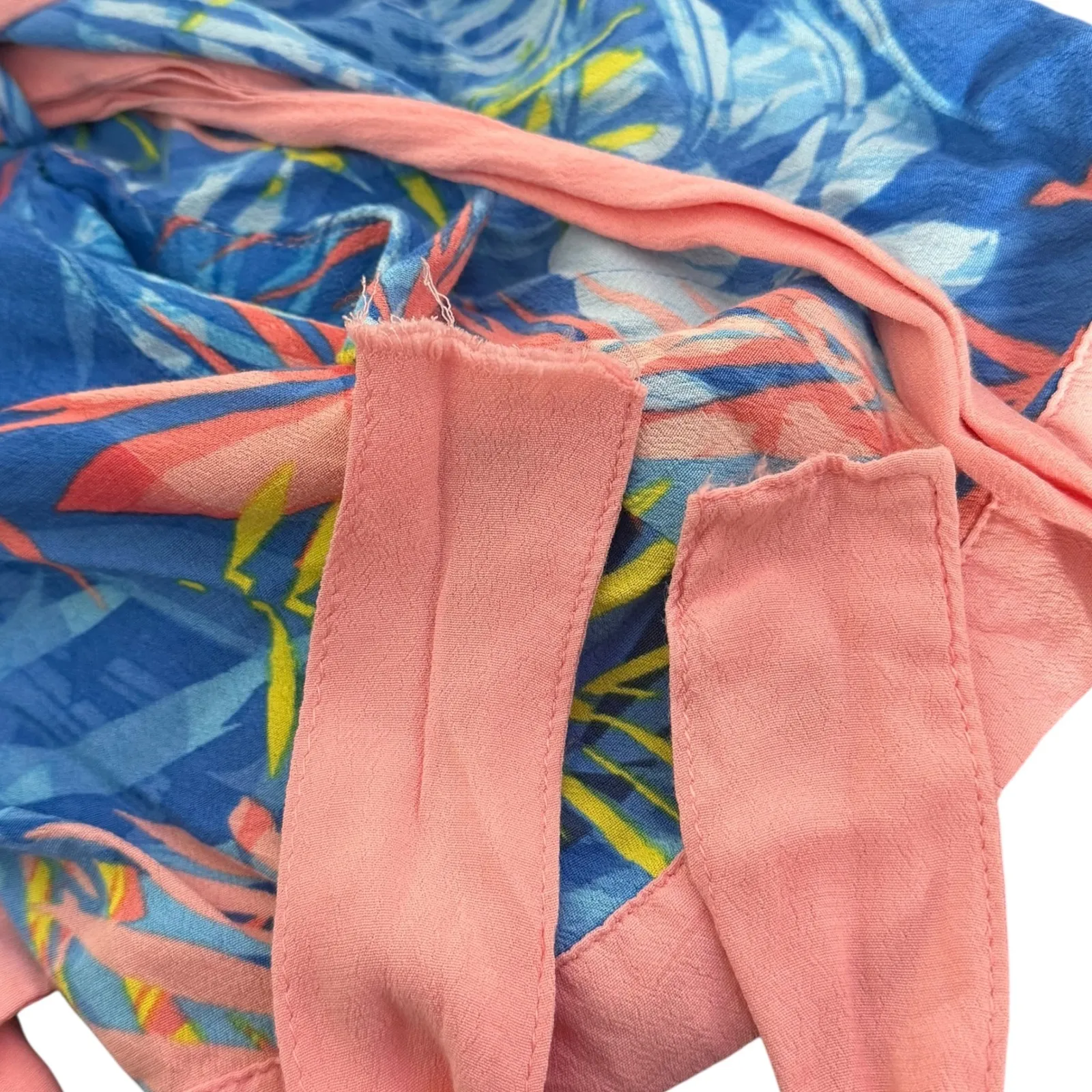 Peyton & Parker‎ Swimsuit Cover Up Kimono Size XS Tropical Resort Wear Vacation Blue - Image 5