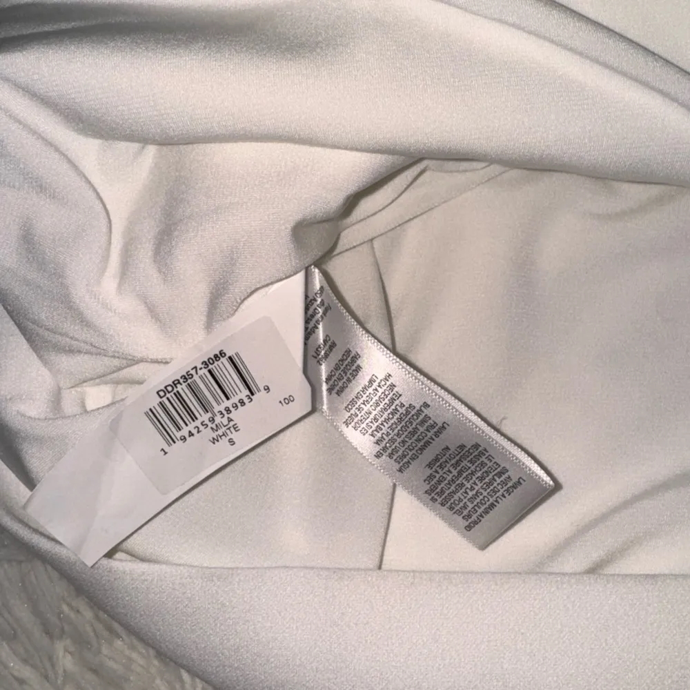 NWOT Dress the Population Mila 3d floral Long Sleeve Minidress White S - Image 8