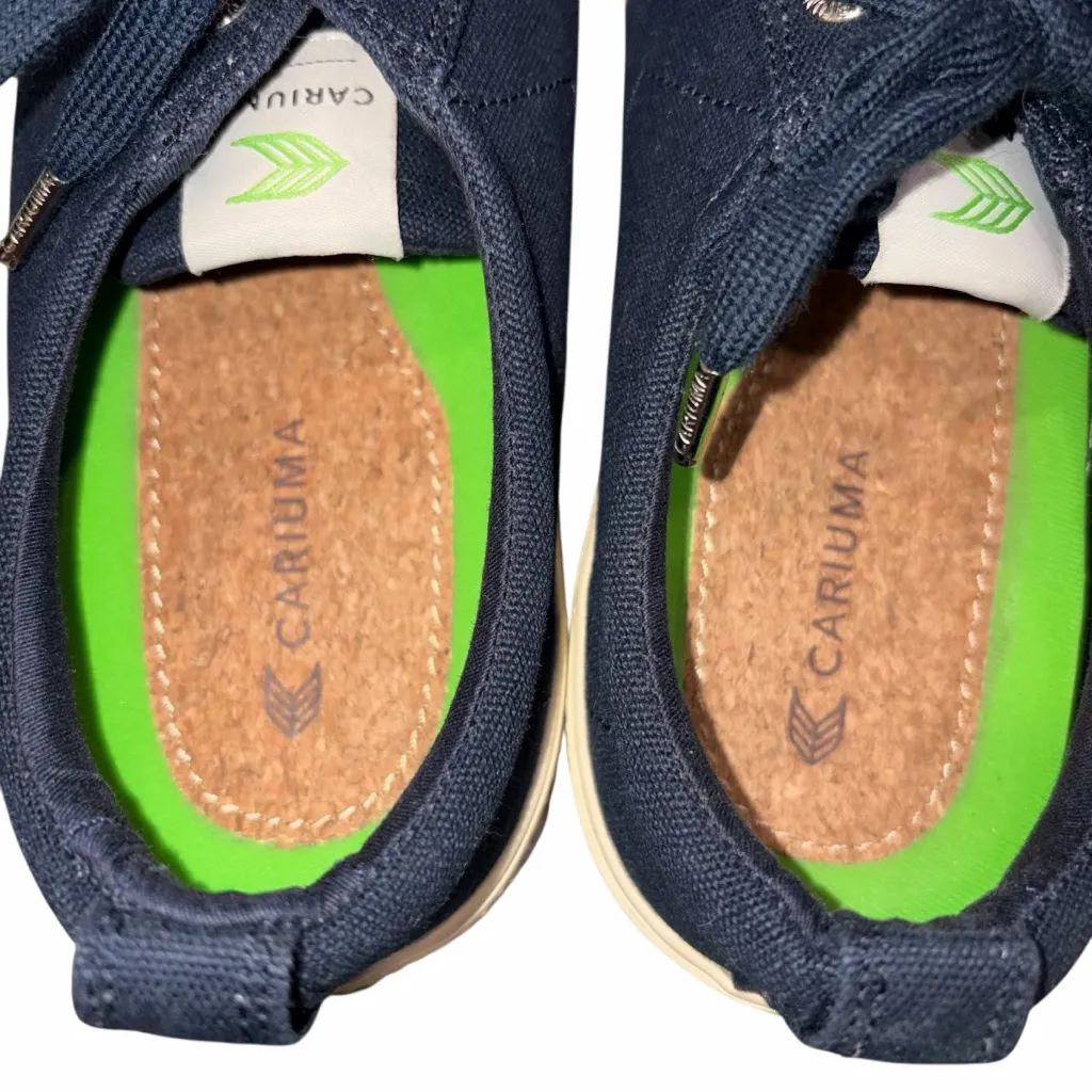 Cariuma Navy Blue Oca Low Top Canvas Lace Up Sneakers Shoes size 9 - Image 9