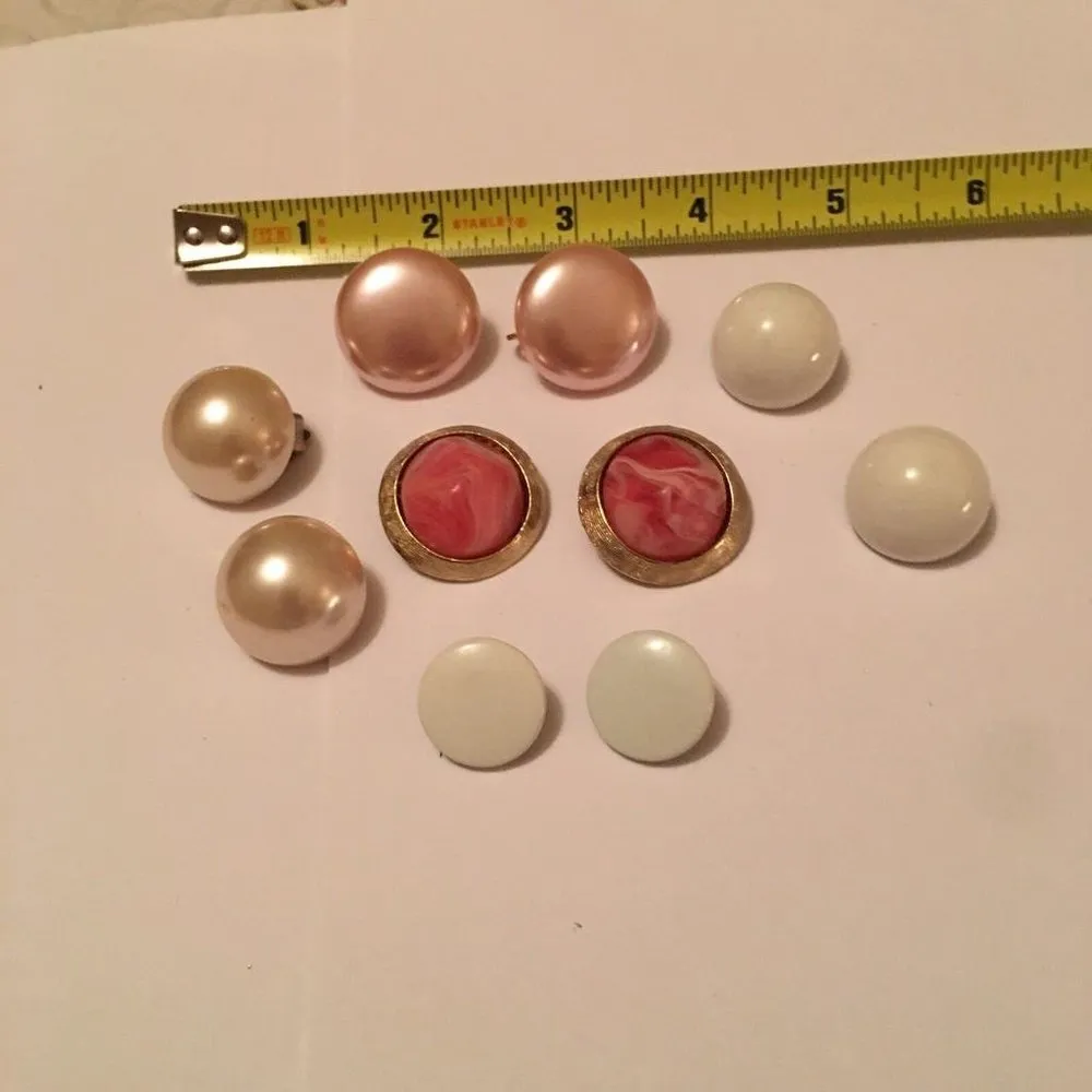 Lot Of 5 Costume Earrings Vintage - Image 5