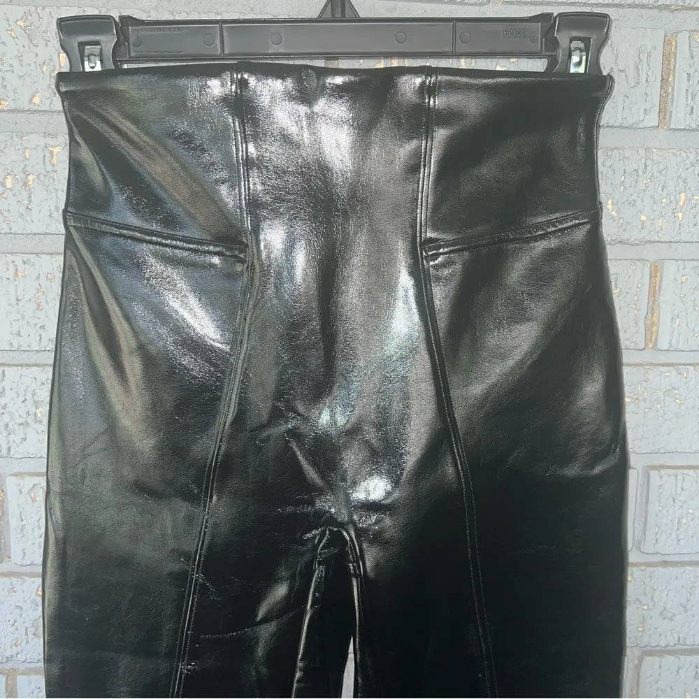 SPANX Faux Patent Leather Pants leggings Black - Image 12