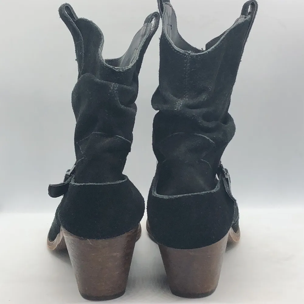 Decree Black Suede Slouch Booties 9 - Image 5