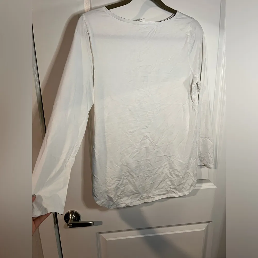 Soma White Spandex Rayon Everyday Necessities Basic Long Sleeve Top Size Medium - Image 5