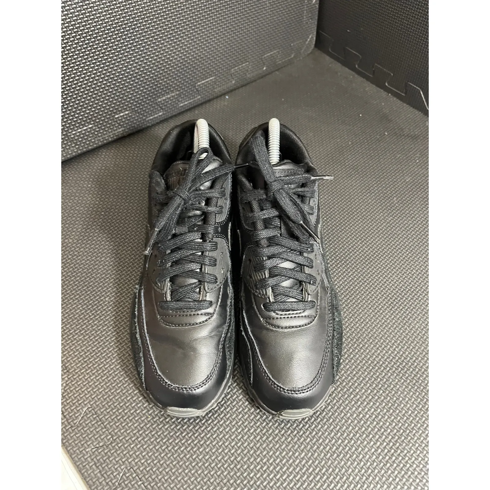 Nike Air Max 90 SE 859560-002 Youth Black Leather Running‎ Shoes 6Y Womens 7.5 - Image 2