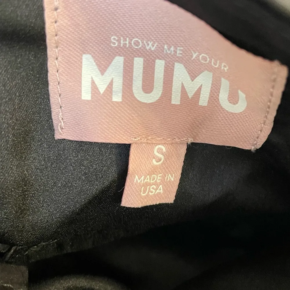 Show Me Your MuMu Mina Midi Dress Black Luxe Satin Women’s Sz S - Image 8